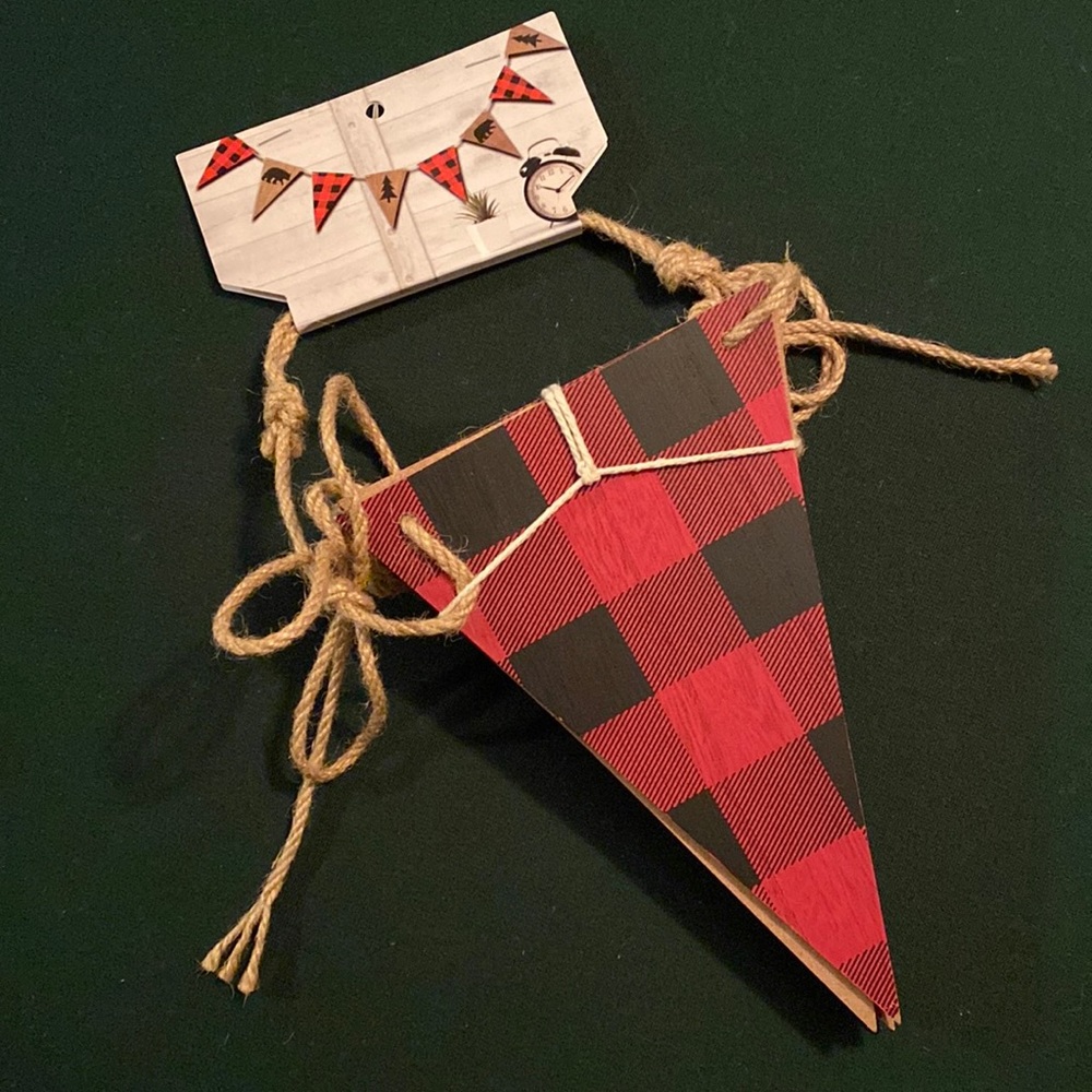 Red and Black Buffalo Check Pennants